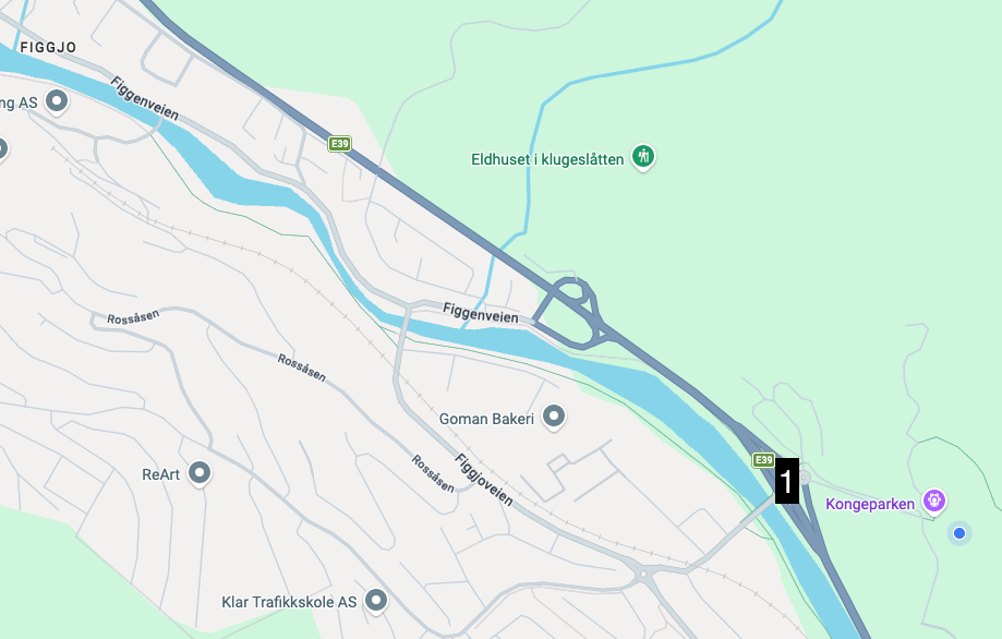 Oversikt stengte veier Landstreff - Klikk for stort bilde